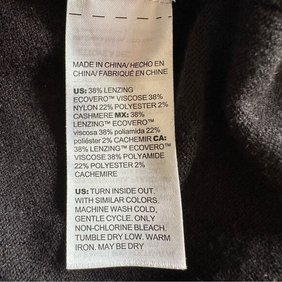 Chico’s Sweater Cashmere Blend Embellished Black Chico's 0 US Small Classic - Picture 7 of 11